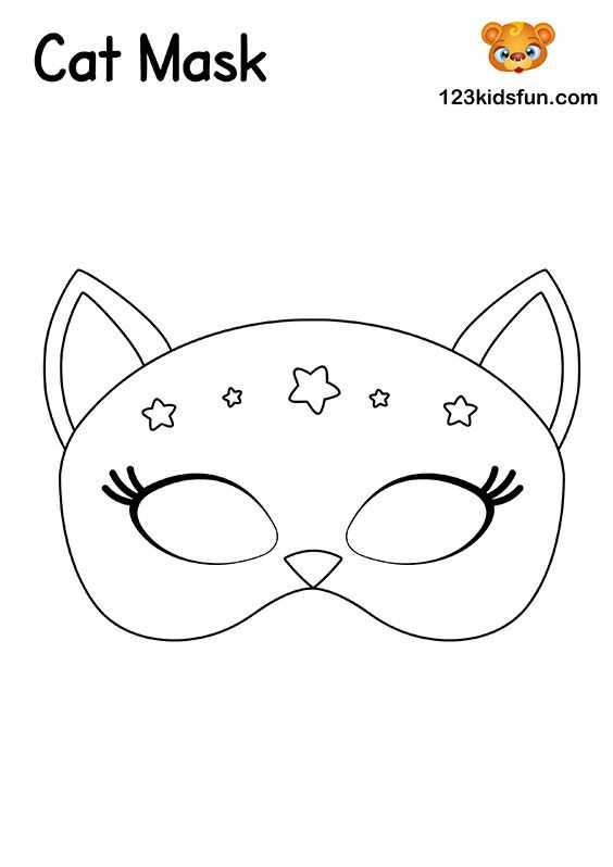 printable cat mask template