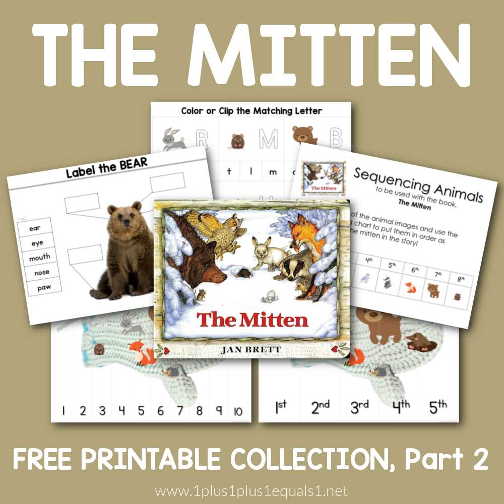 the mitten animals printable the mitten animals printable