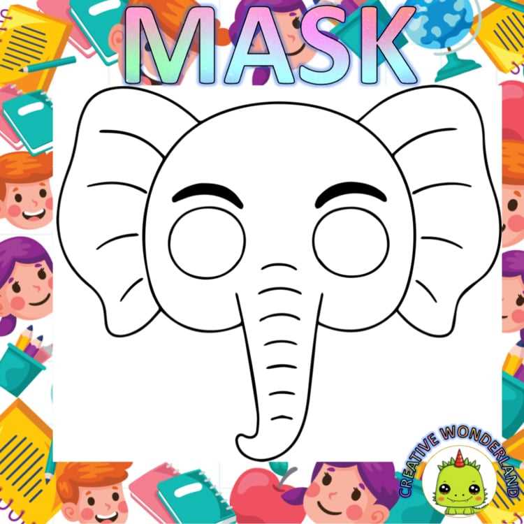 elephant mask printable elephant mask printable