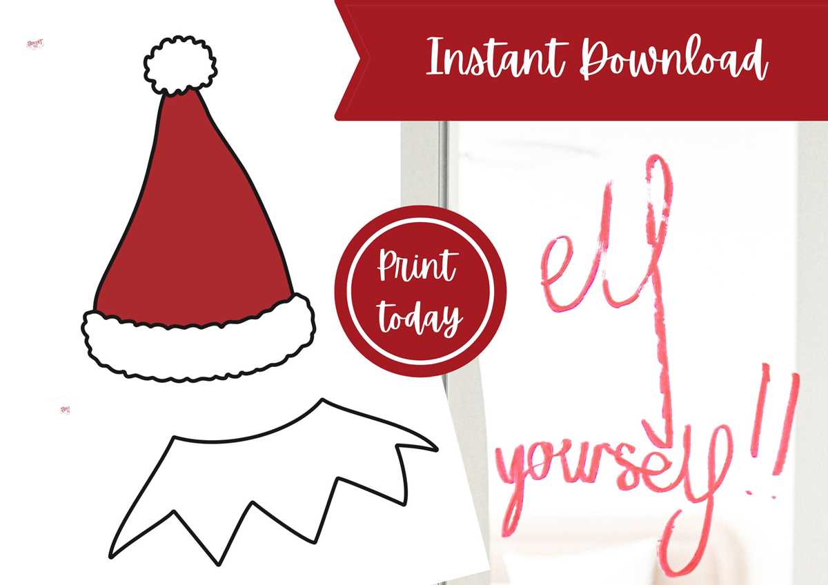 elf hat template printable elf hat template printable