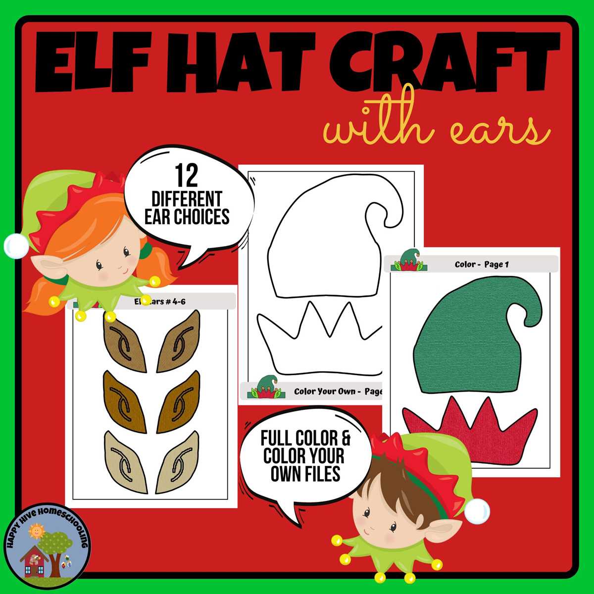 elf hat template printable elf hat template printable
