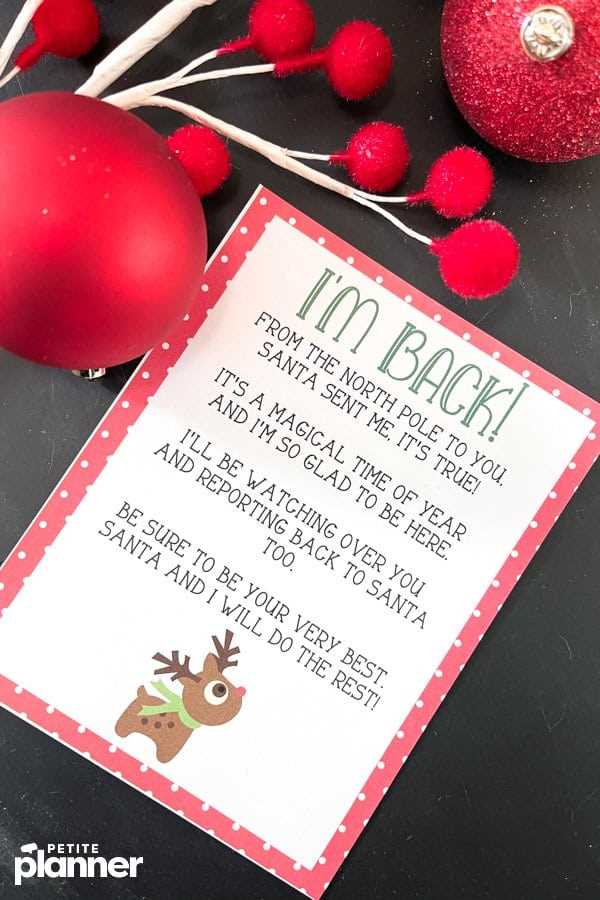 elf on the shelf im back letter free printable