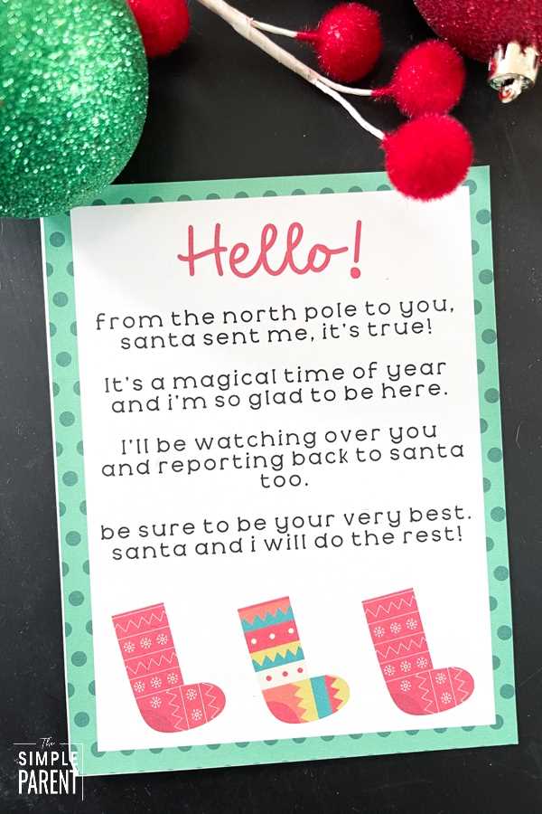 elf on the shelf letter printable free