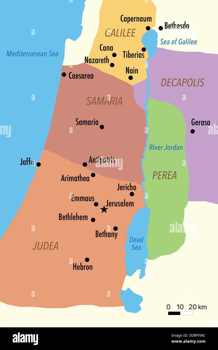 printable map of israel in jesus time