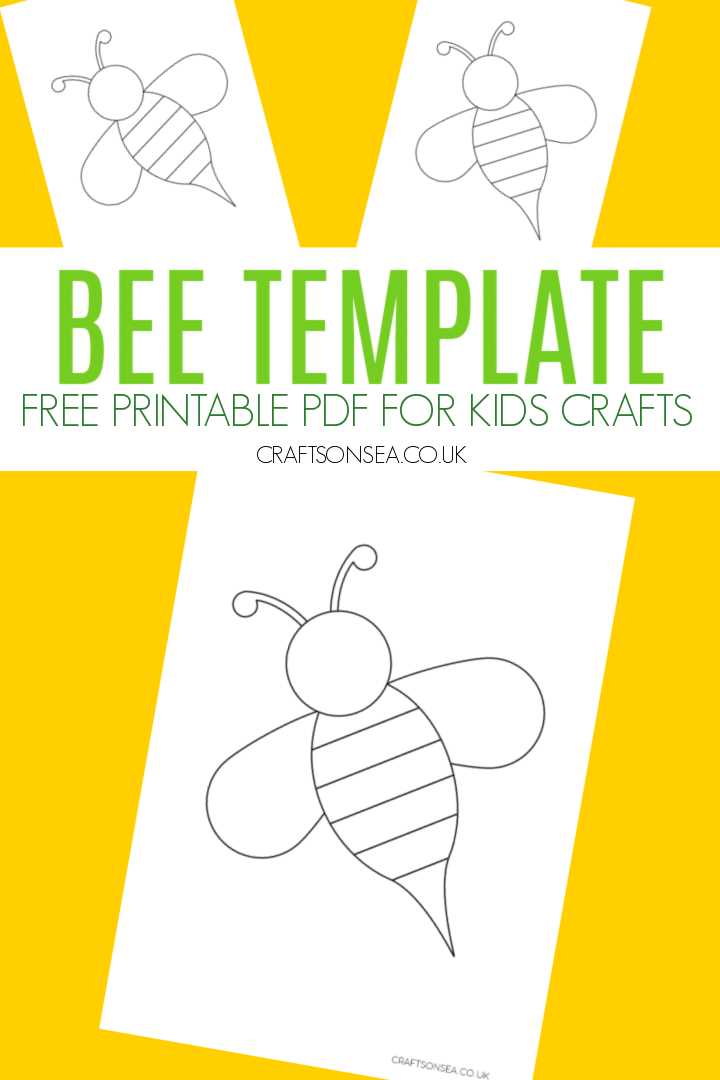 bee template printable bee template printable
