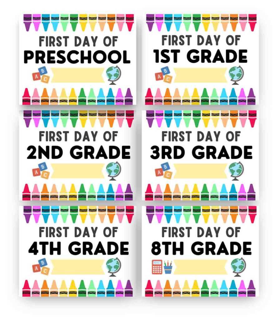 printable first day of school sign