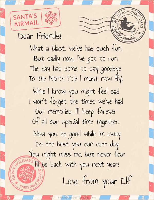 elf letter template free printable elf letter template free printable