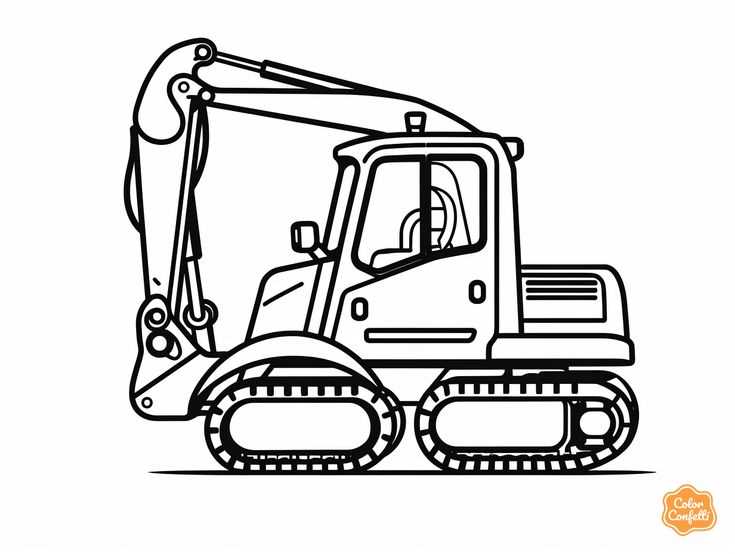 excavator coloring page printable