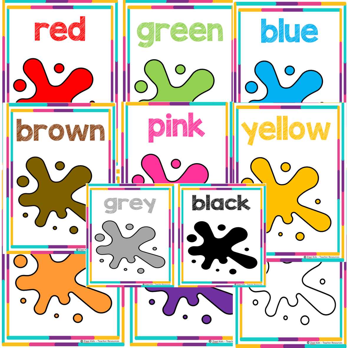 colors poster printable colors poster printable