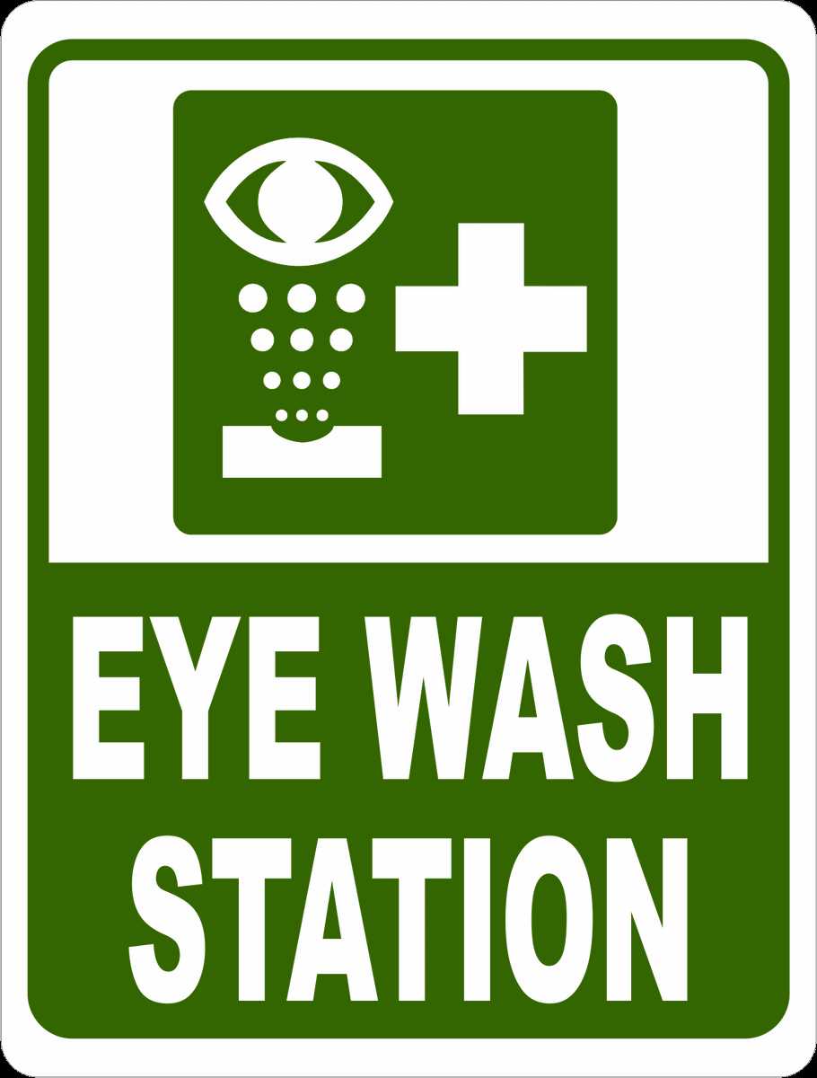 printable eyewash station sign printable eyewash station sign