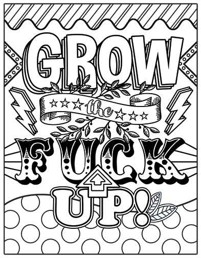 swear word coloring book printable pages