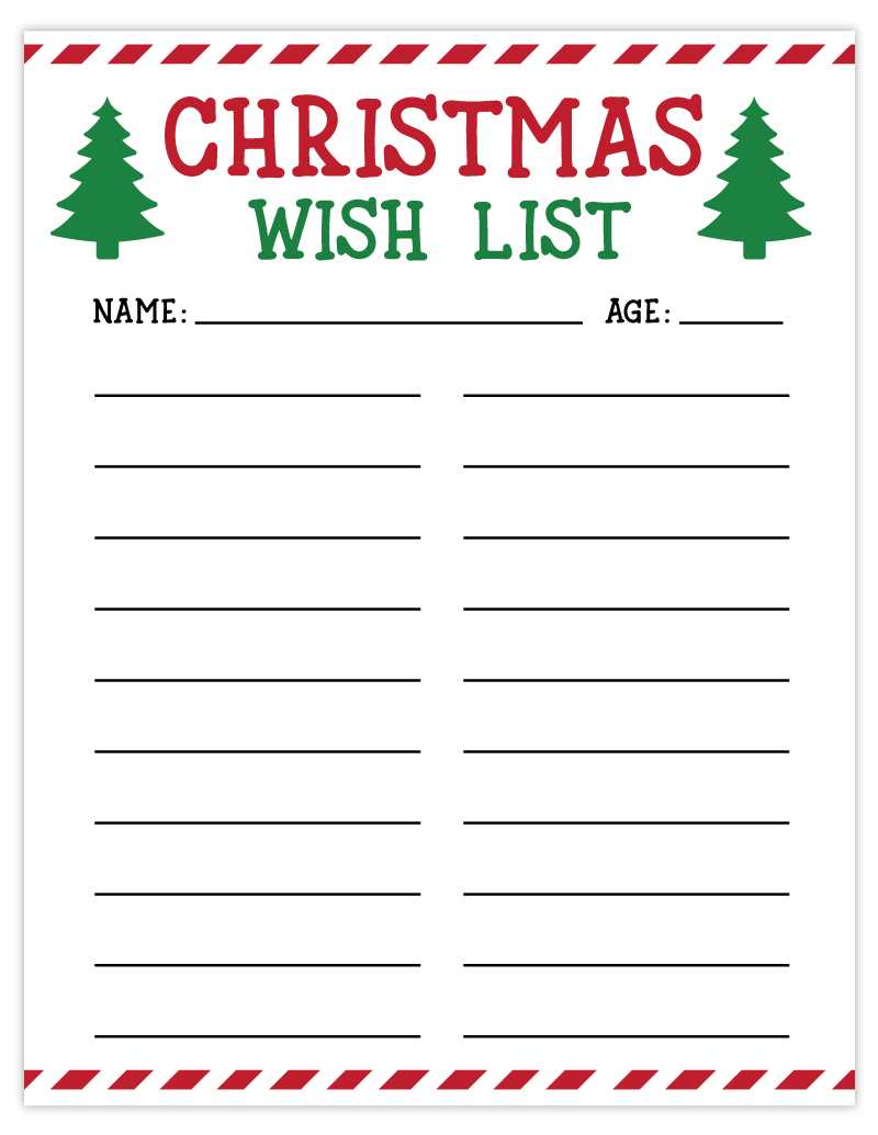 christmas wish list printable free christmas wish list printable free