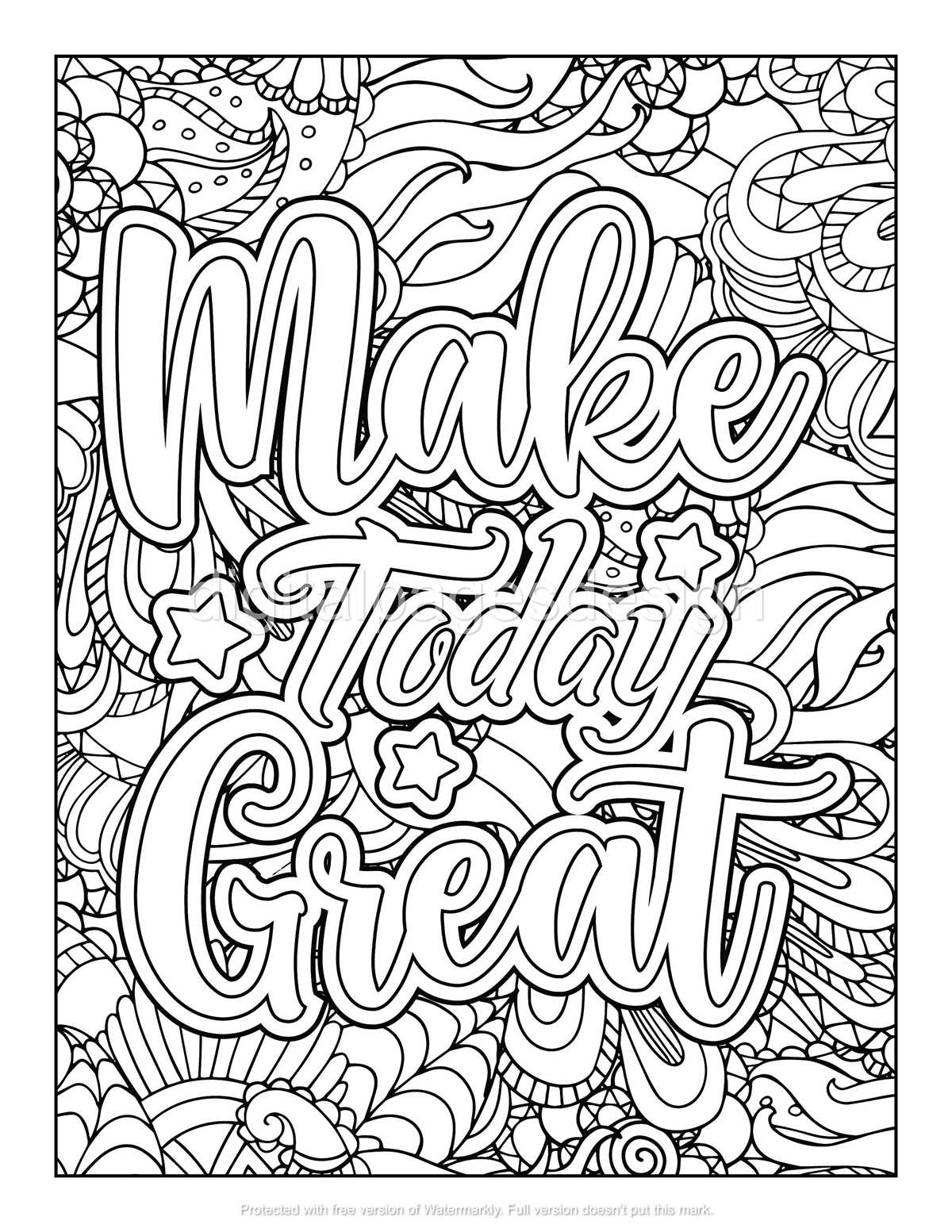 stress relief coloring sheets printable