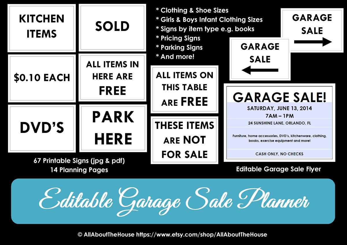 free printable tag sale signs free printable tag sale signs