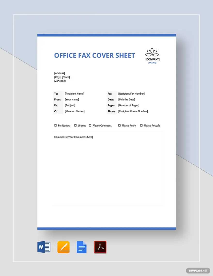 fax sheet printable