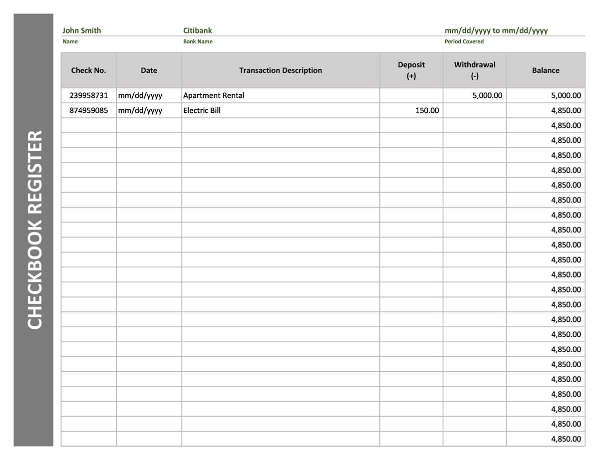 printable check registers printable check registers