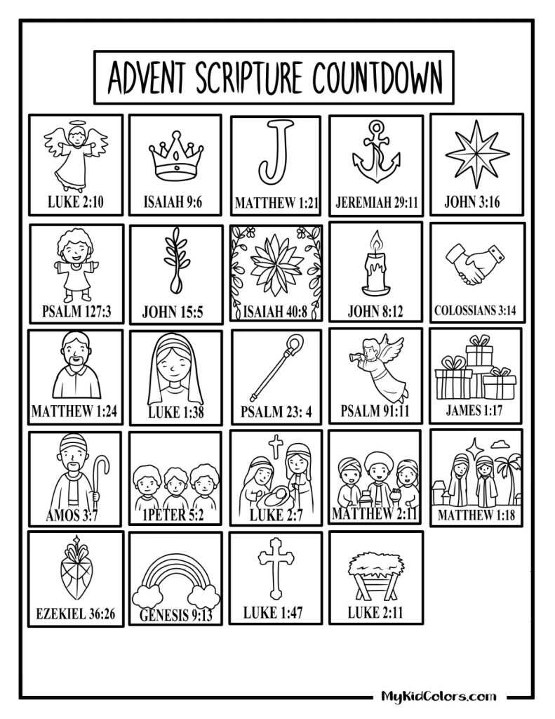 free printable advent worksheets