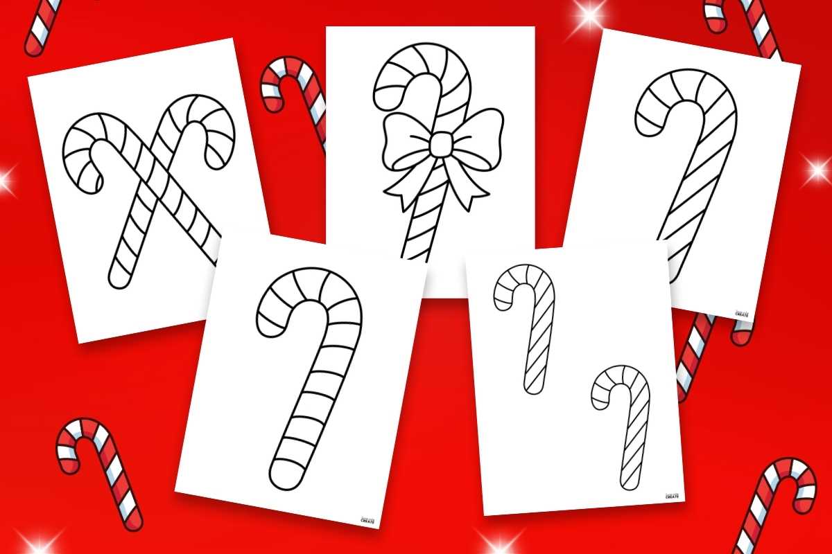 candy cane cutouts printable candy cane cutouts printable