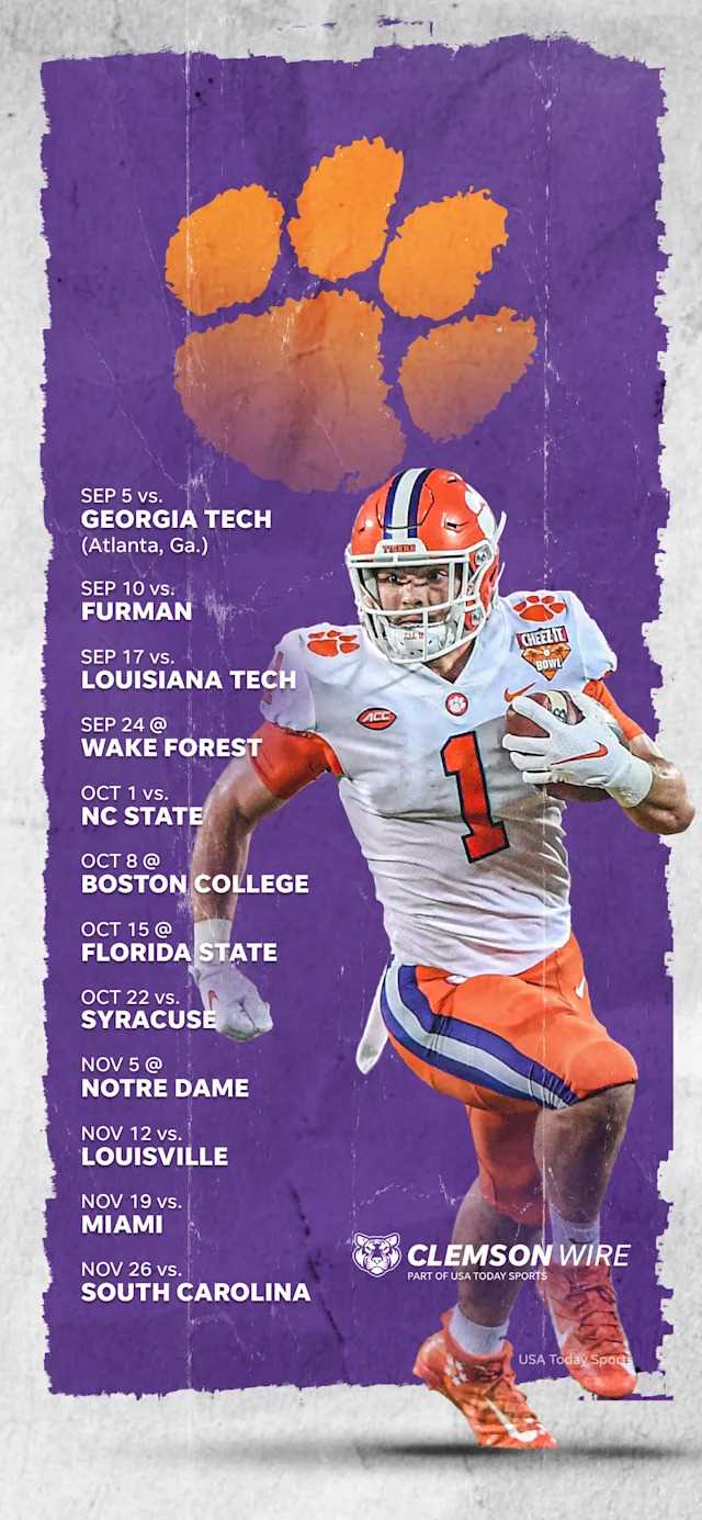 clemson printable football schedule clemson printable football schedule