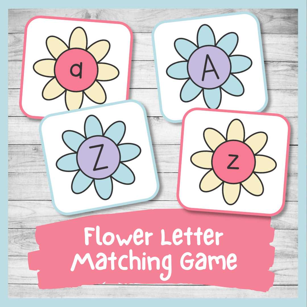 printable flower matching game