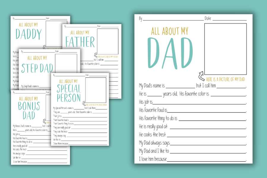 all about my papa free printable
