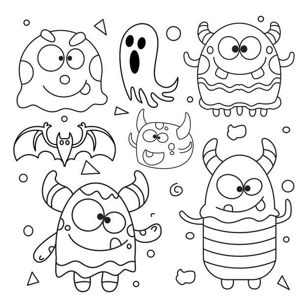 monster colouring pages printable