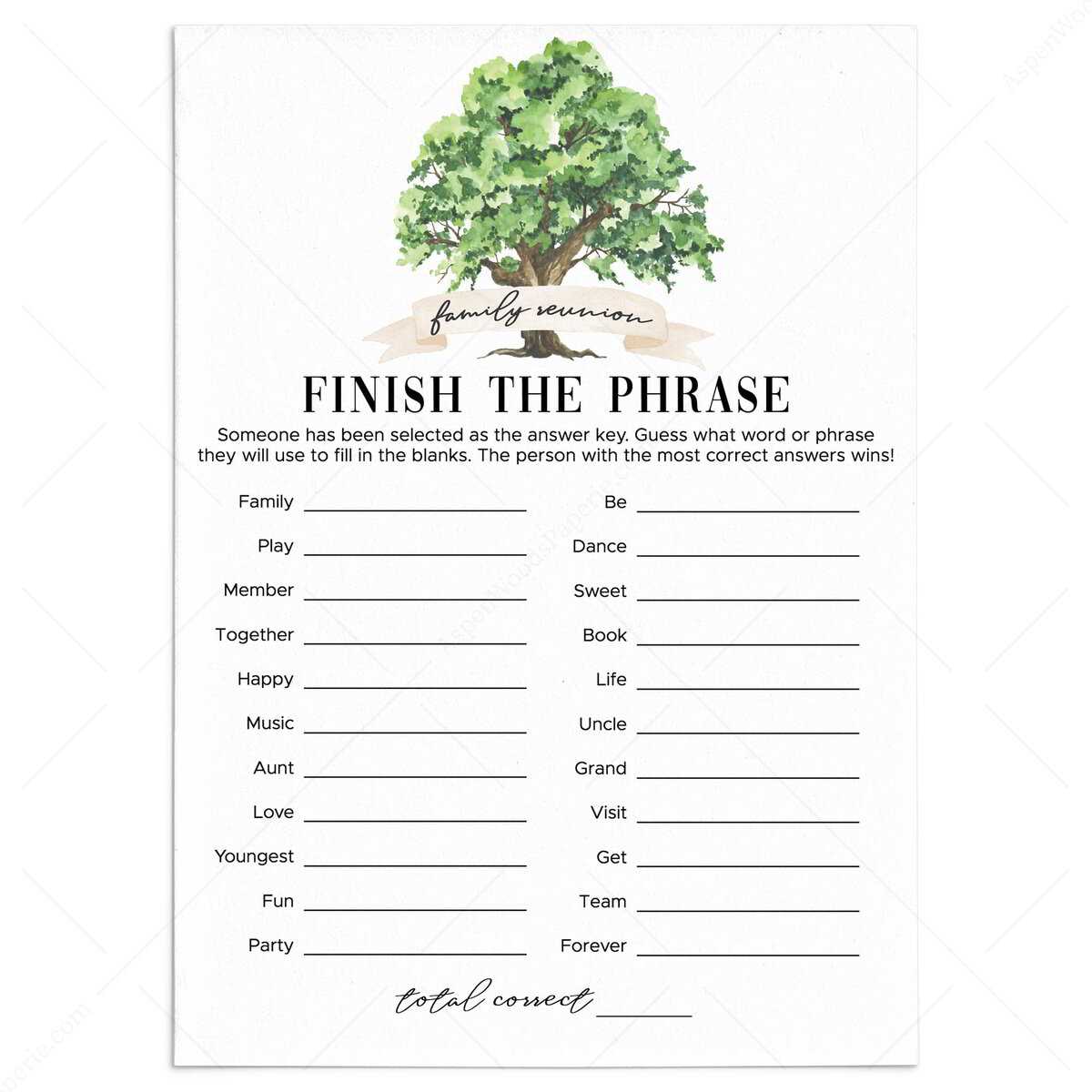 finish the phrase for seniors printable