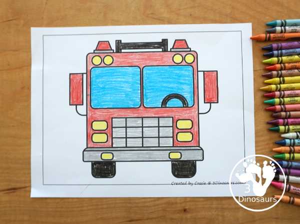 fire truck template printable fire truck template printable