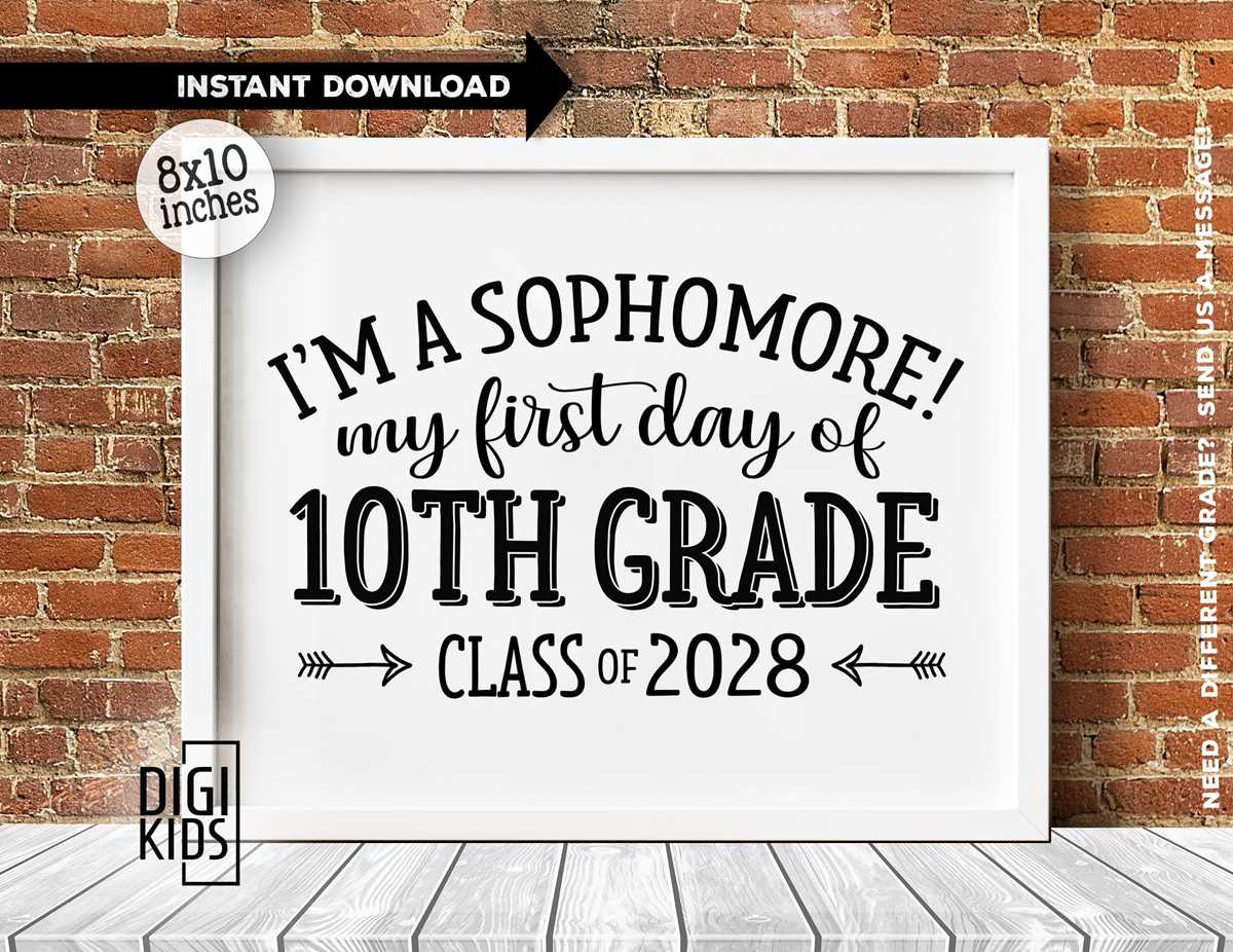 first day of sophomore year free printable first day of sophomore year free printable