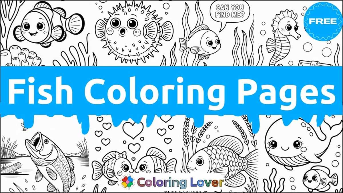 fish coloring page free printable