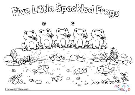 five little speckled frogs printables