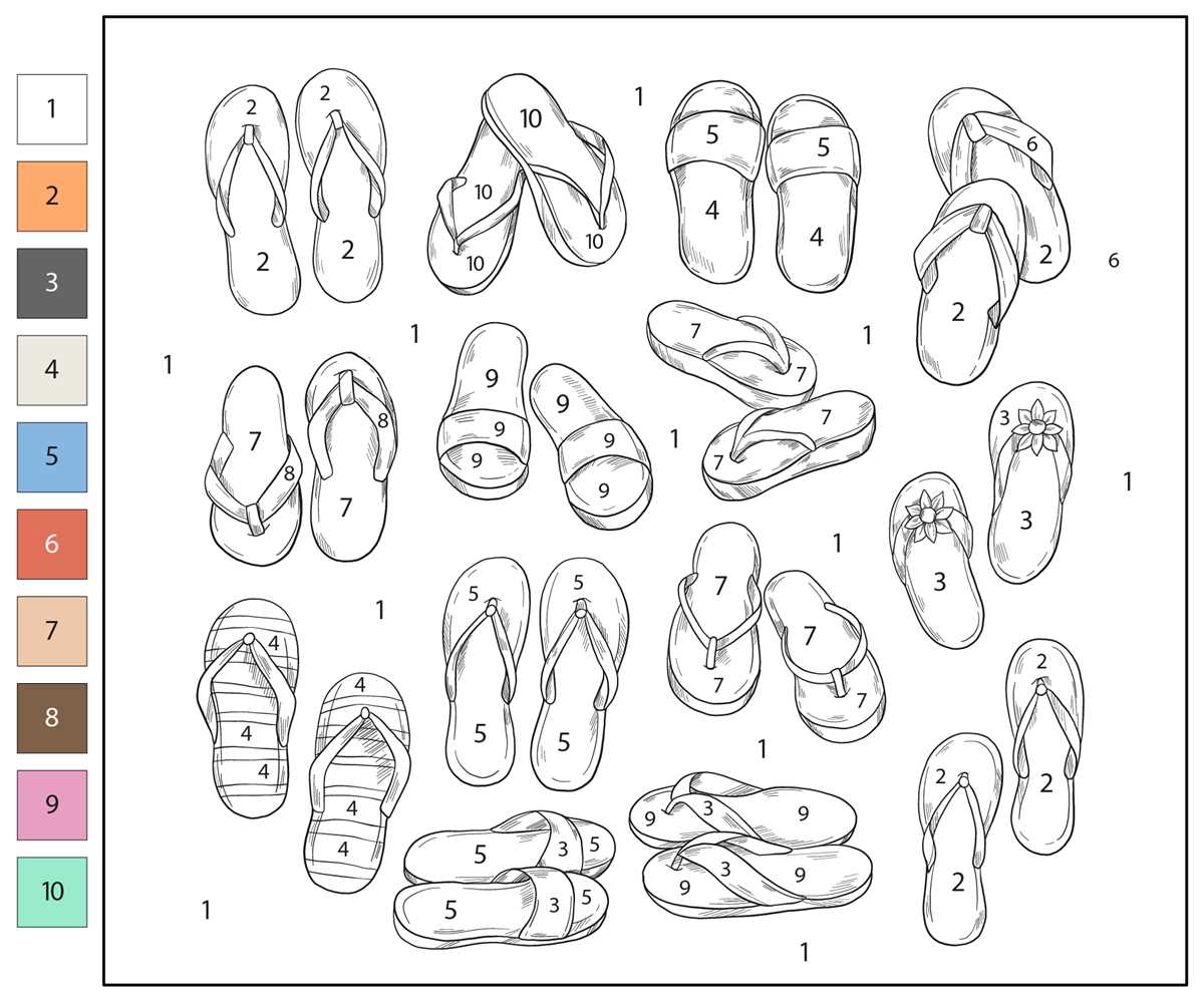 flip flop coloring pages free printable flip flop coloring pages free printable