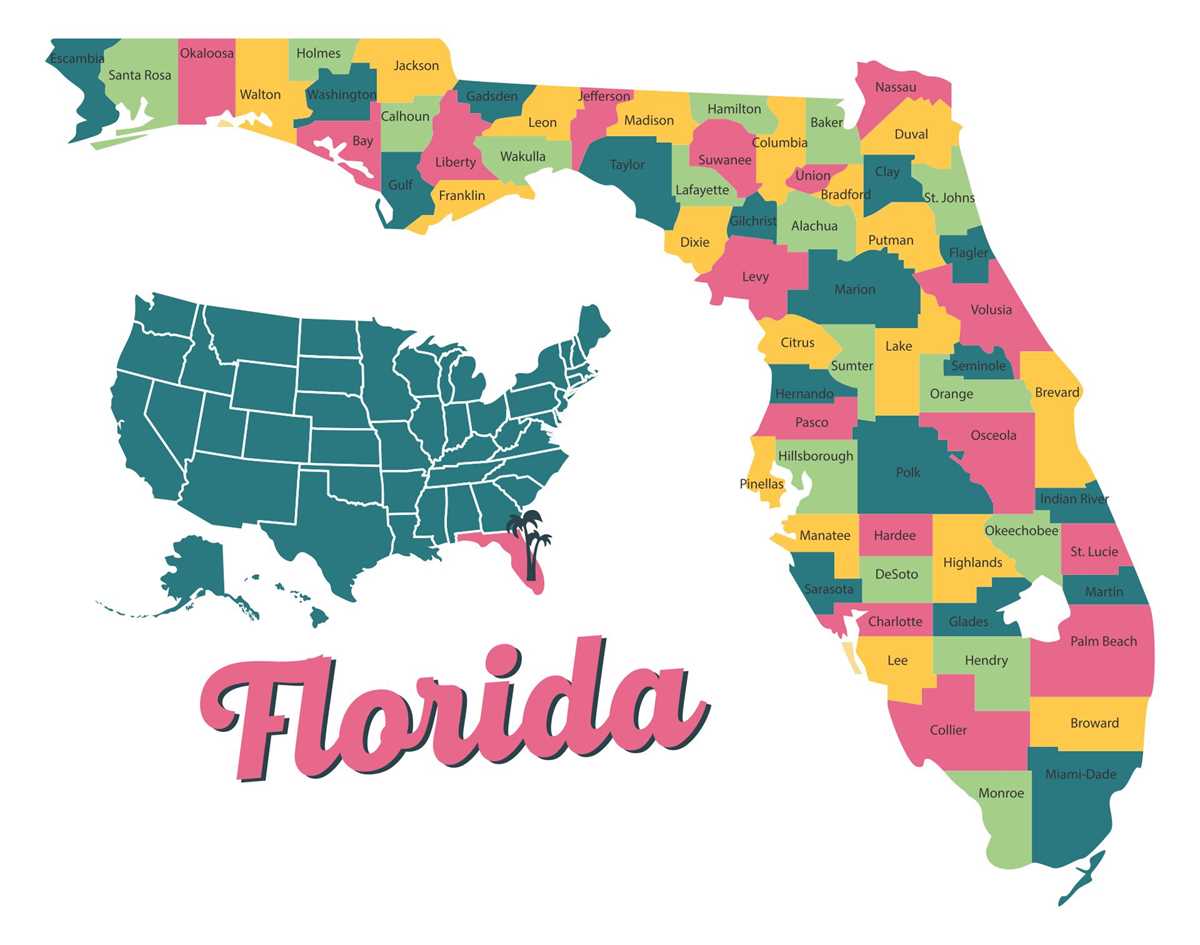 florida county map printable