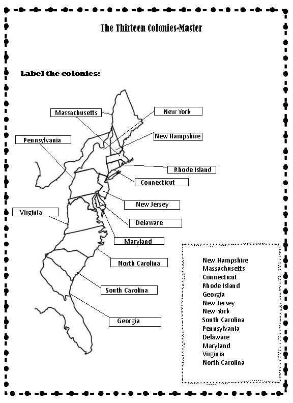 13 colonies map printable blank 13 colonies map printable blank