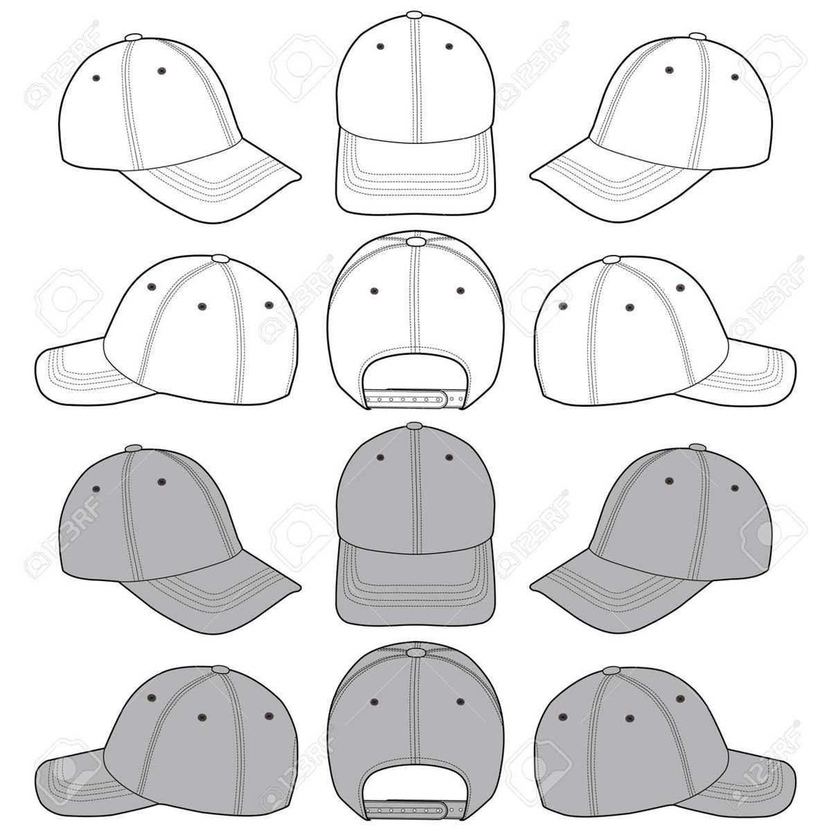 printable baseball caps