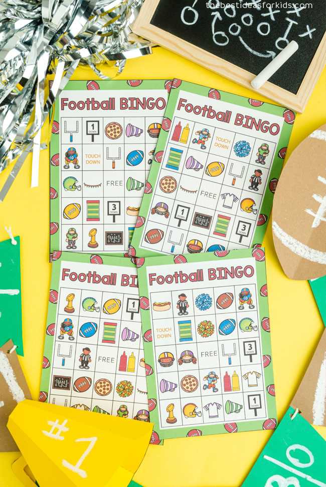 football bingo cards printable