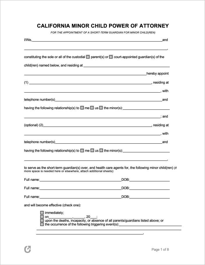 free blank printable medical power of attorney forms california free blank printable medical power of attorney forms california