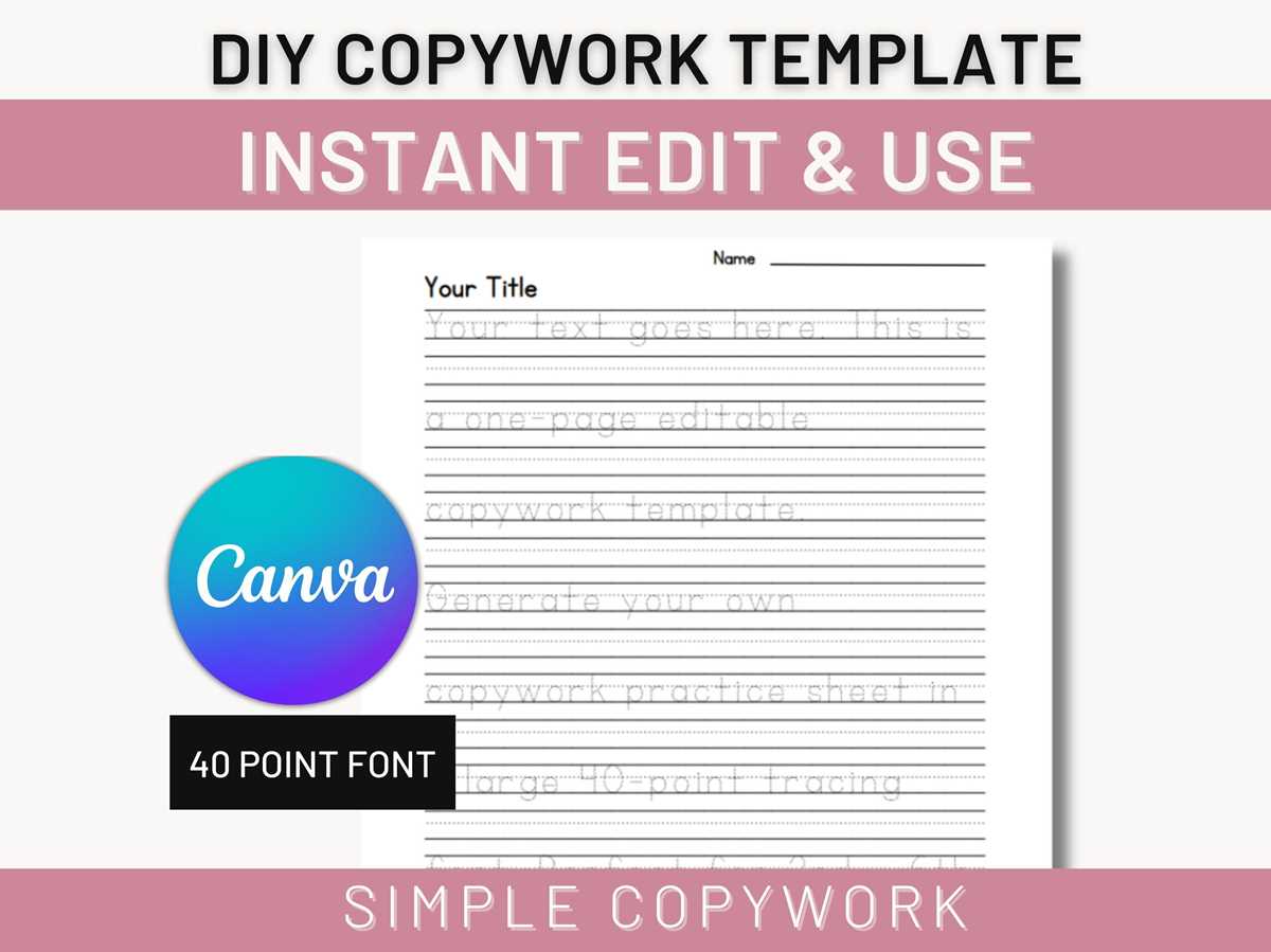 free copywork printables