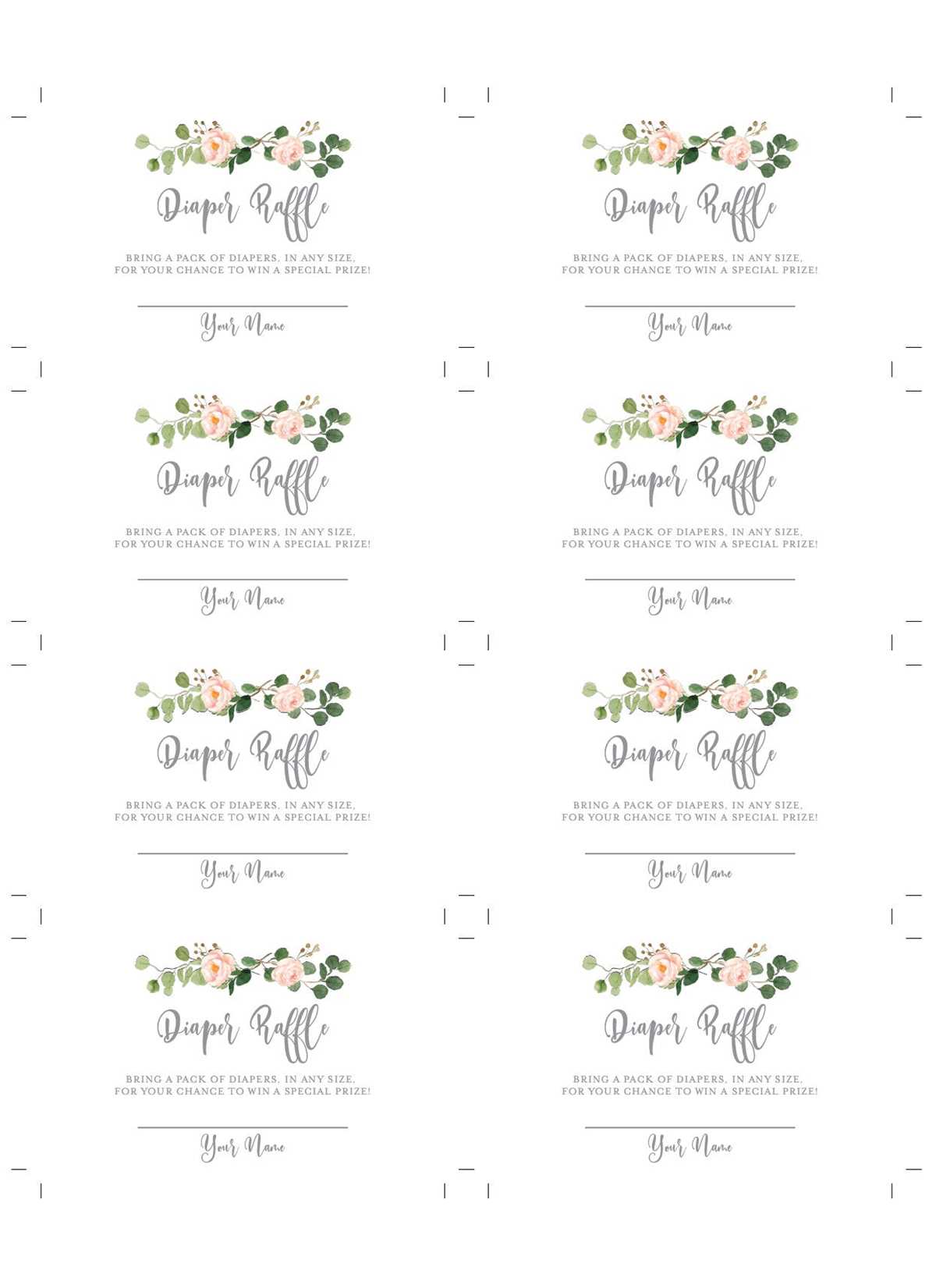 free diaper raffle tickets printable free diaper raffle tickets printable