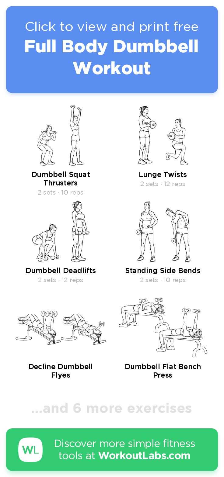 free dumbbell workout chart printable free dumbbell workout chart printable