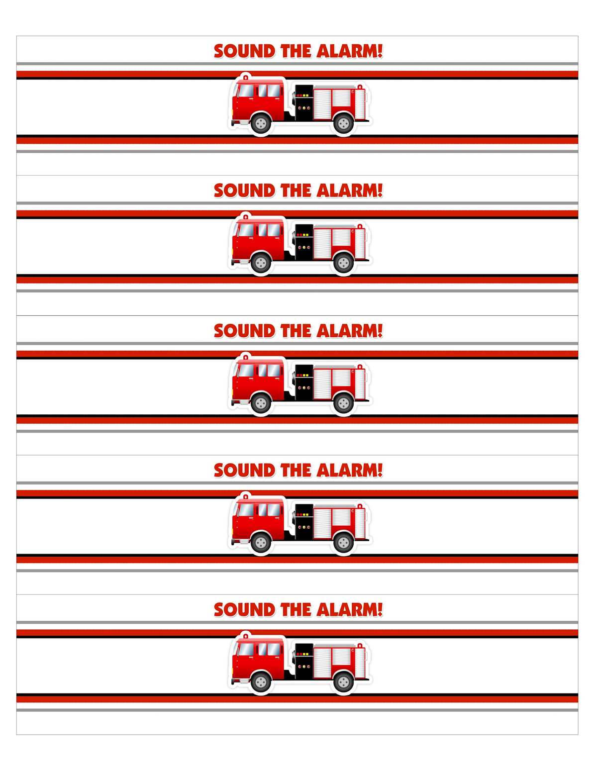 free fire truck printables