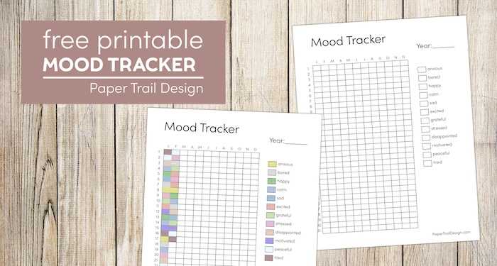 free mood tracker printable