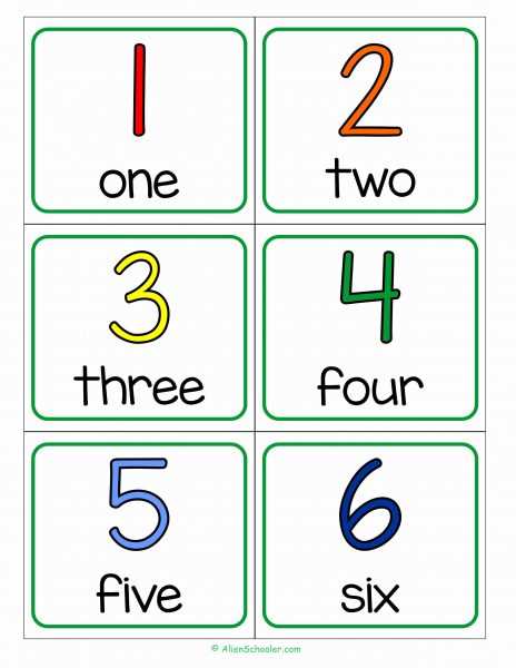 free number cards printable