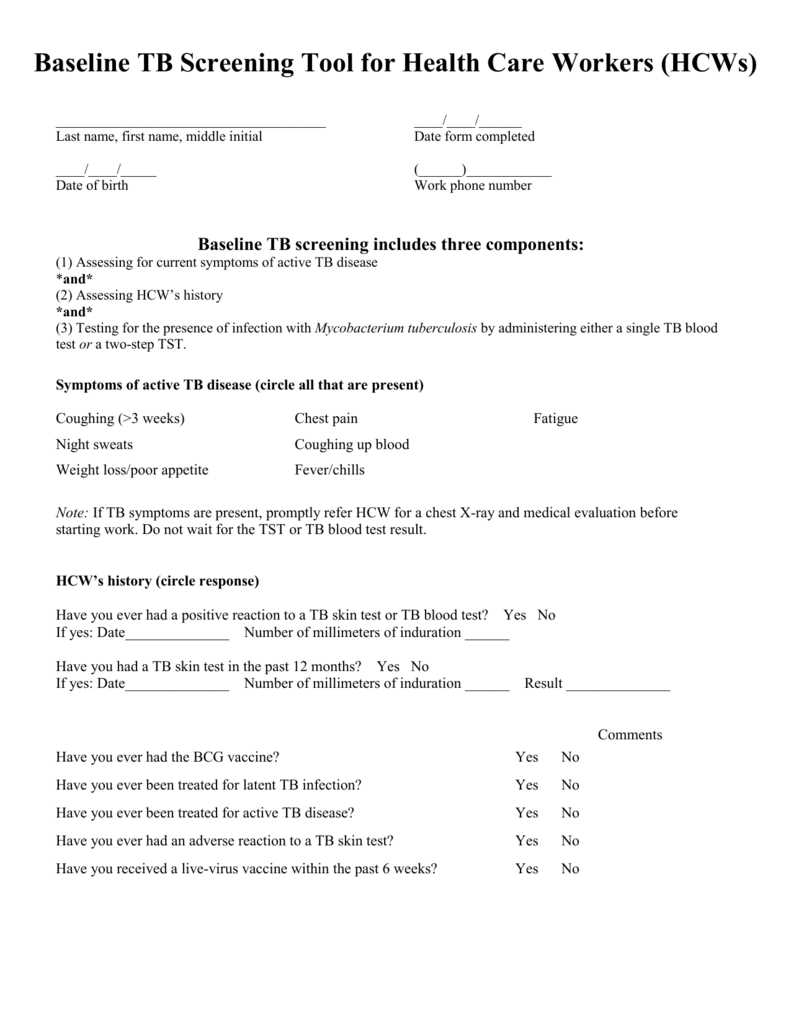 free printable 2 step tb test form free printable 2 step tb test form