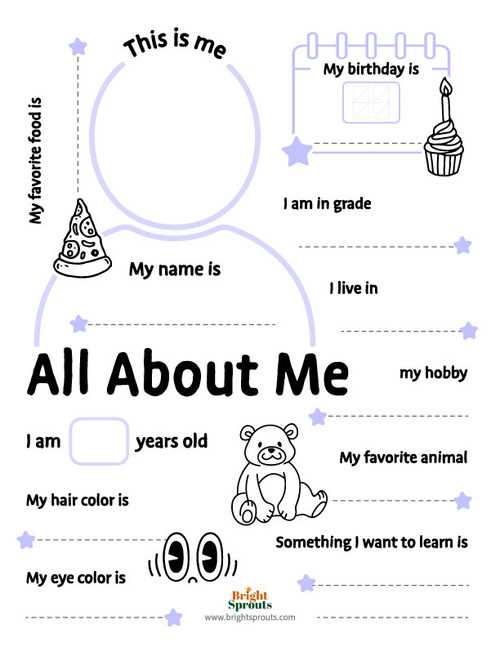 free printable all about me worksheets free printable all about me worksheets