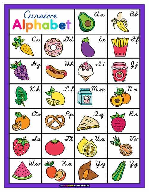 free printable alphabet chart