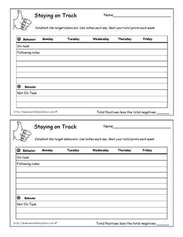 free printable behavior contracts & charts