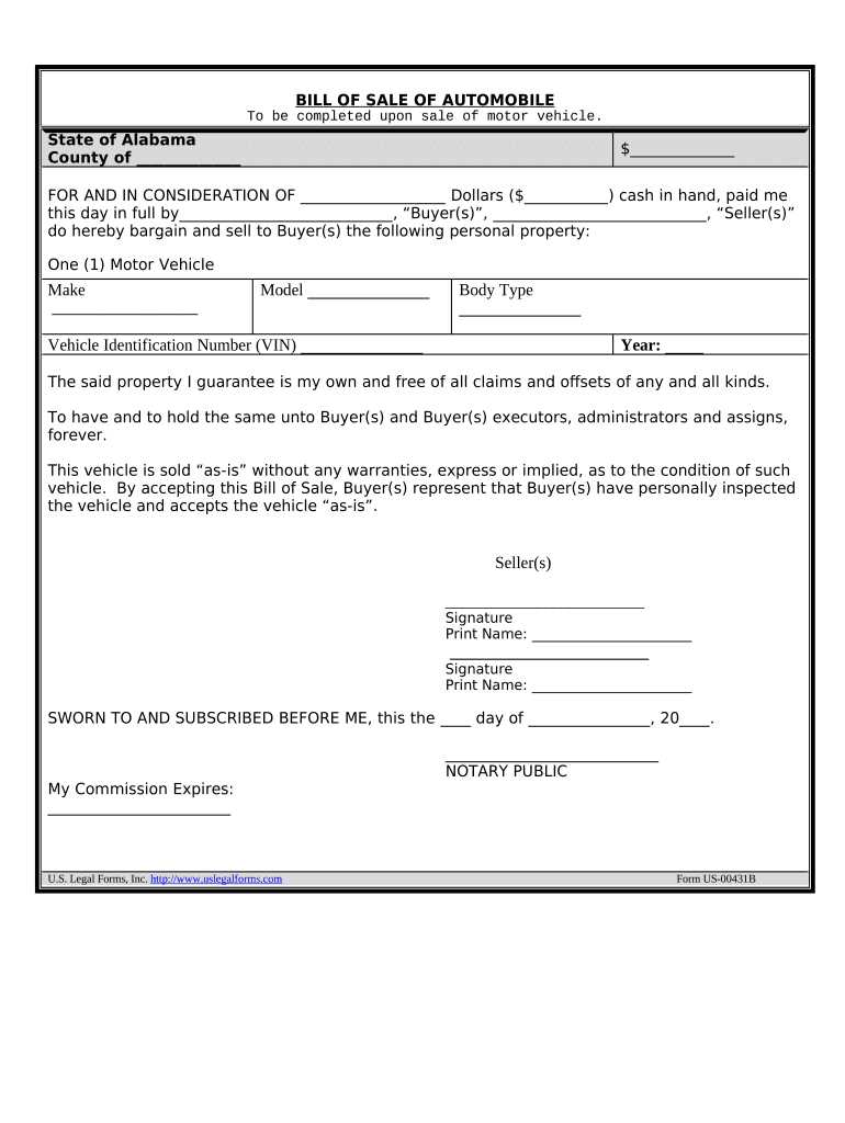 free printable bill of sale for car alabama free printable bill of sale for car alabama