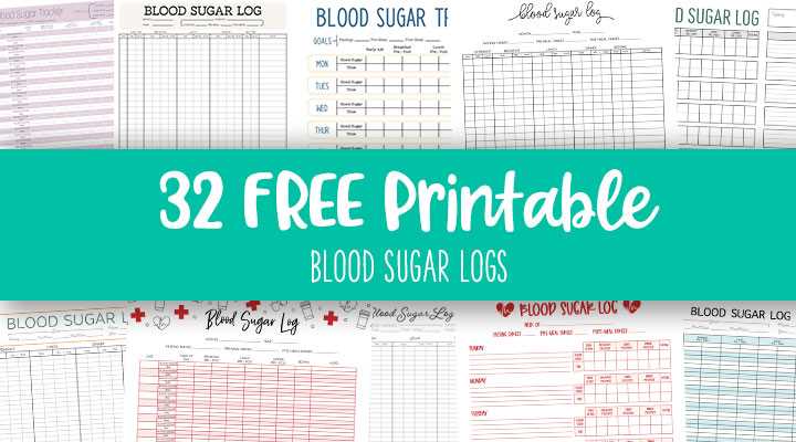 free printable blood sugar charts