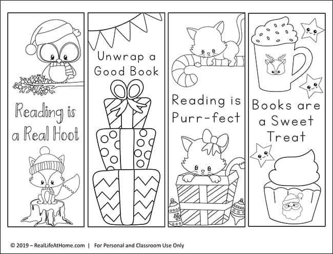 free printable bookmarks for christmas